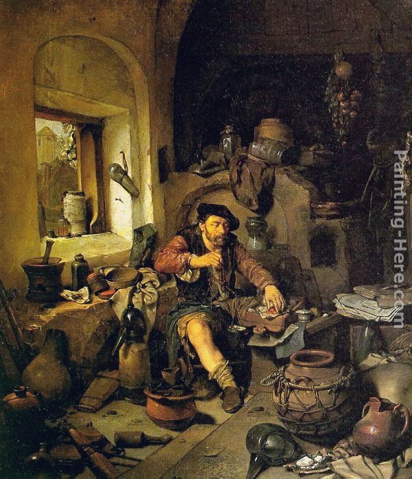 The Alchemist painting - Cornelis Bega The Alchemist art painting
